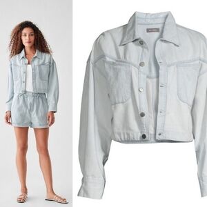 DL1961 // ltd ed taryn cropped oversized drop shoulder soft denim jacket